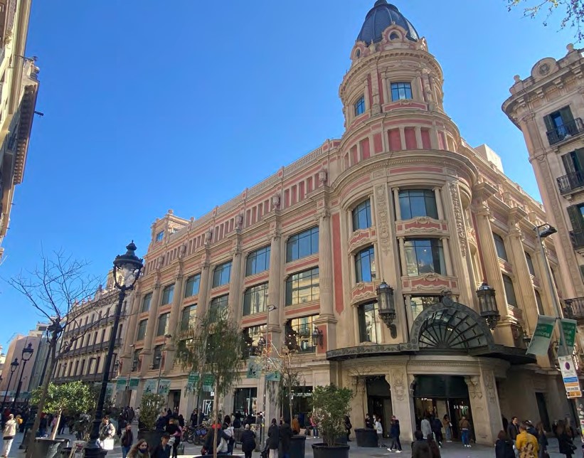 Corner el corte inglés, portal del Ángel, barcelona