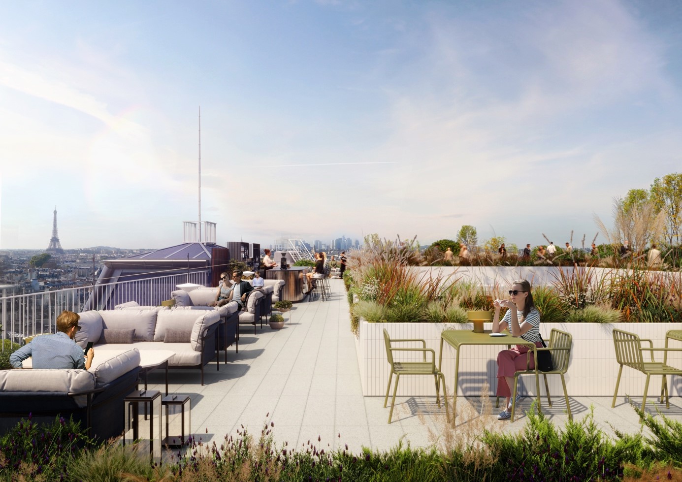 126 rivoli, paris rooftop render